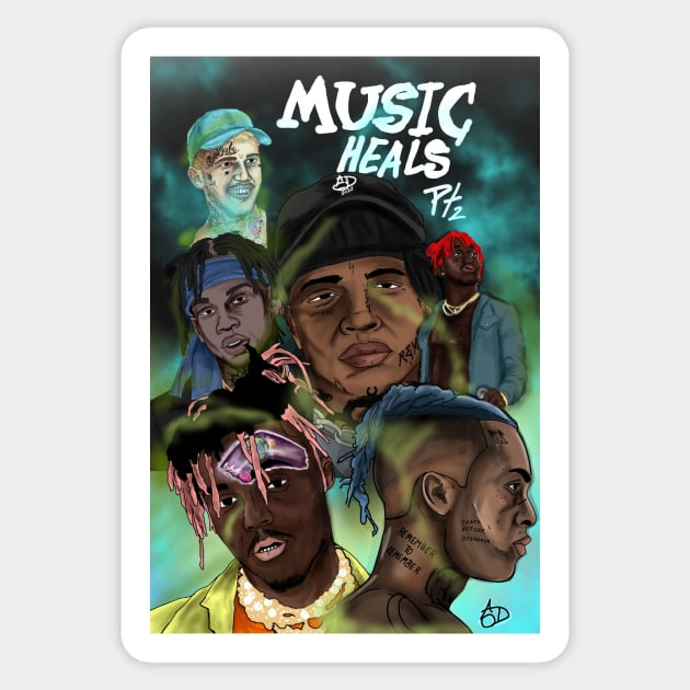 Music heals Sticker by SpassaDazza